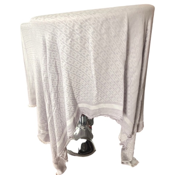 Calvin Klein soft gray shawl Wrap rayon - Picture 5 of 6